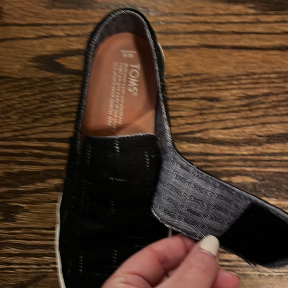 Toms Altair black dotted wool suede shoes - Picture 3 of 4